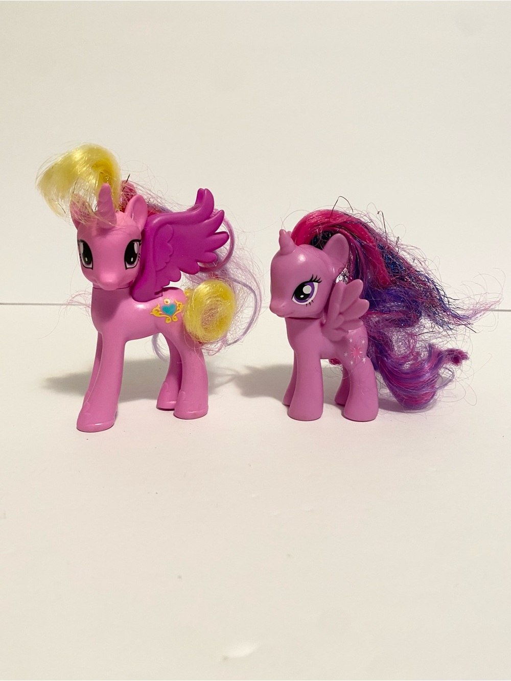 My Little Pony MLP G4 Brushable Tinsel Hair Twilight Sparkle + Princess Cadance